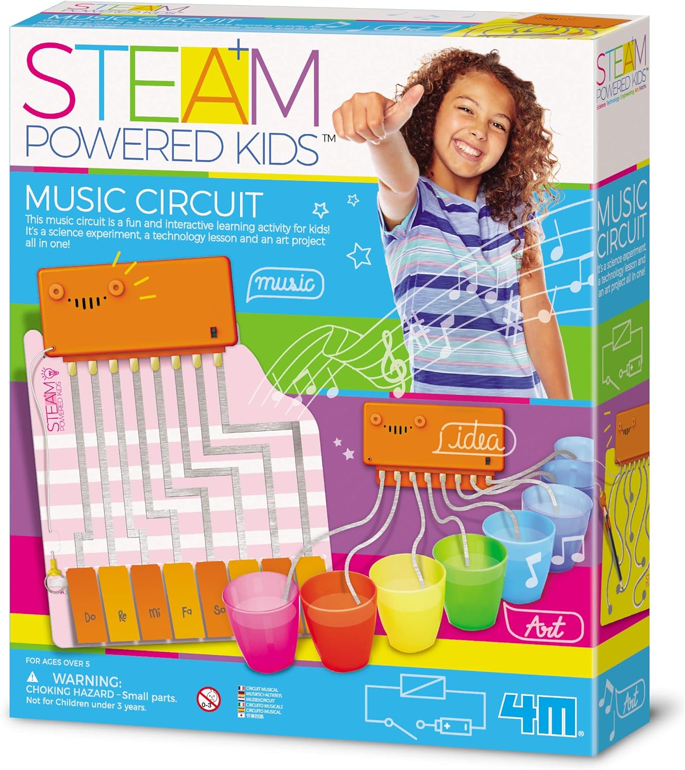 4M Toysmith, Steam Powered Music Circuit Kit, Use Science to Create Music DIY STEM Toy