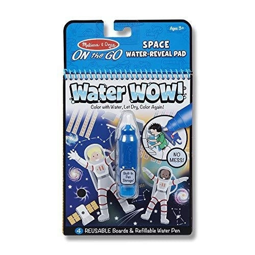 Melissa & Doug On The Go Water Wow! Reusable Mess-Free Water-Reveal Activity Pad – Space