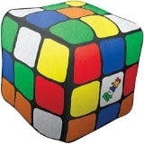 Rubik's Cube Shaped 6" x 6" x 6" Microbead Mini Pillow