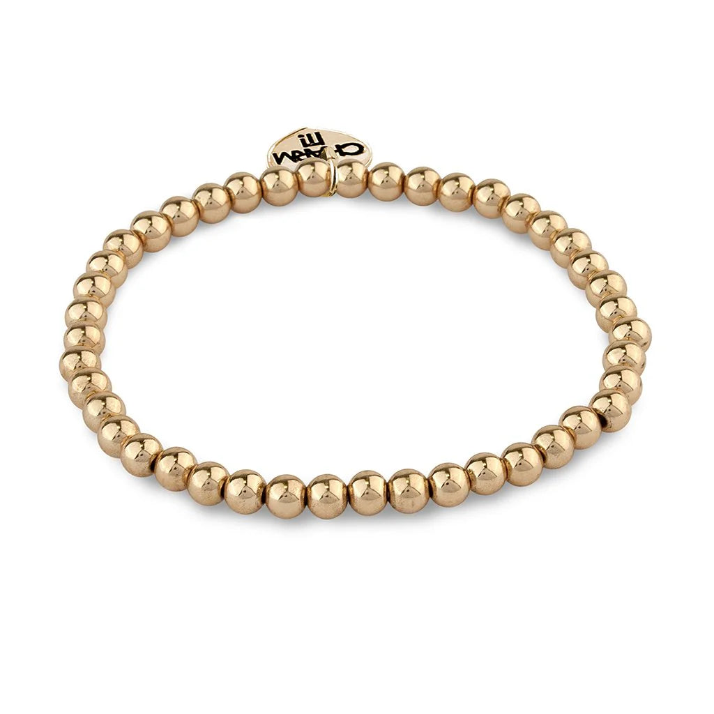 CHARM It!® Beaded Stretch Bracelet in Gold