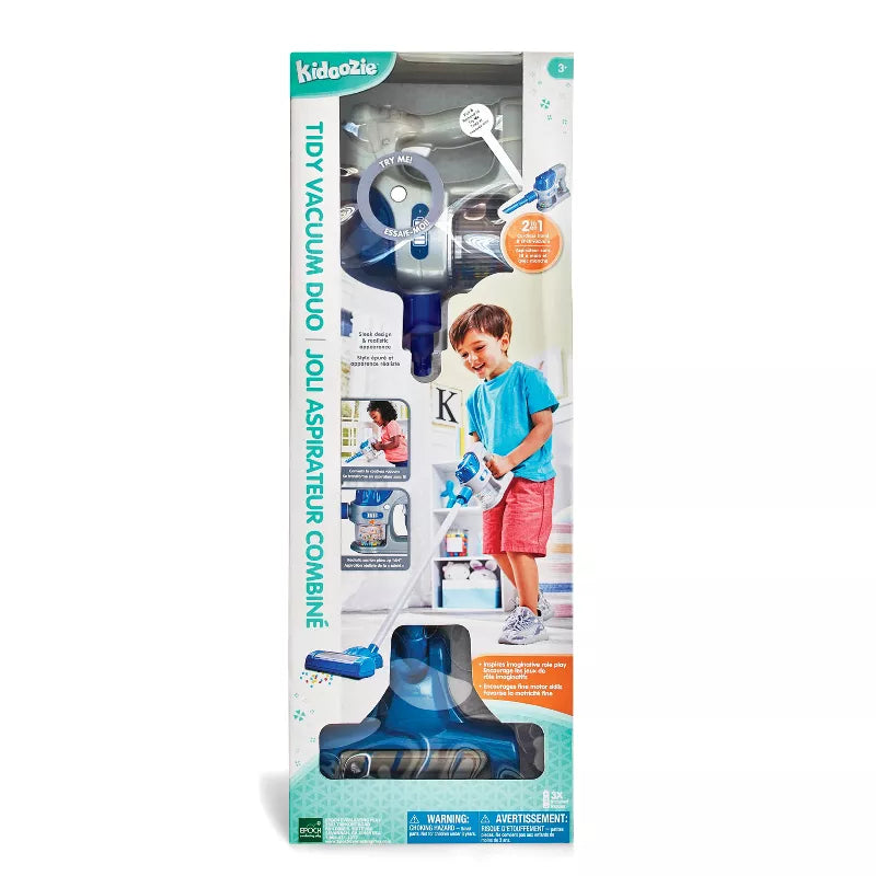 Kidoozie Tidy Vaccuum Duo Stick and Handheld Toy Vacuum Cleaner