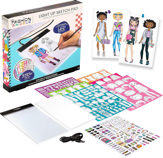 Fashion Angels Fashion Design Light-up LED Sketch Pad Set