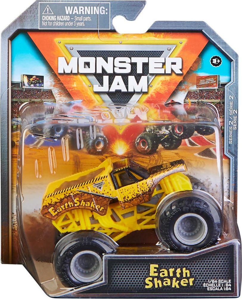 Monster Jam, Official Monster Truck, Die-Cast Vehicle, 1:64 Scale Earth Shaker Monster Truck