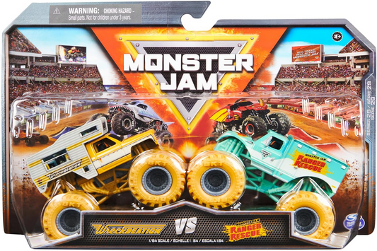 Monster Jam  Official Wreckreation Vs. Forest Rescue Die-Cast Monster Trucks  1:64 Scale  Kids Toys for Ages 3 and up