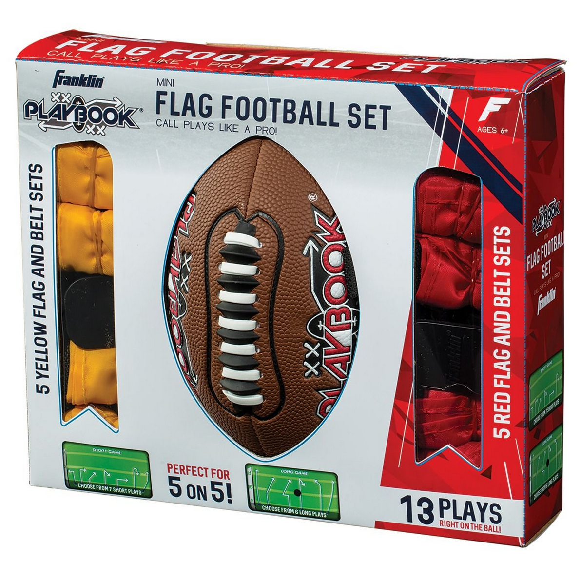 10 Player Flag Football Set With Playbook Mini Ballootball Set