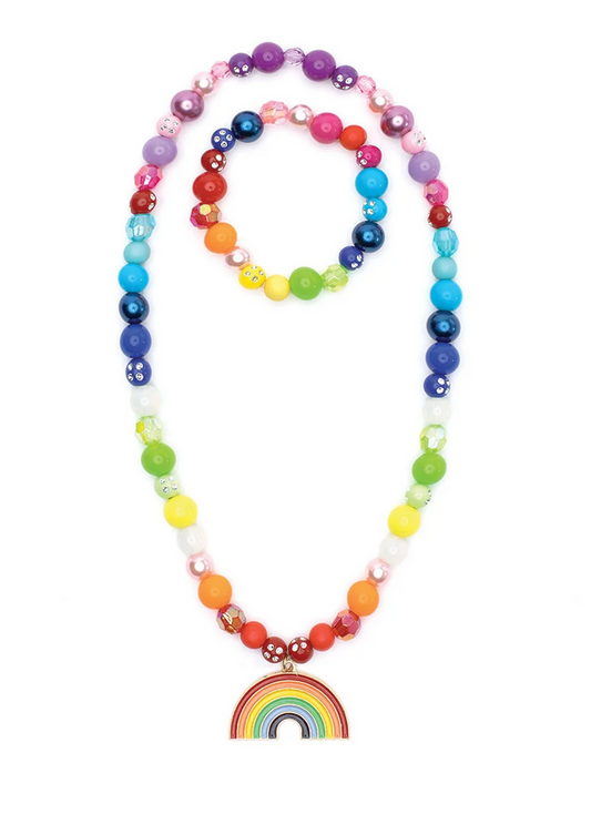 Double Rainbow Necklace & Bracelet Set