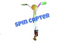 LED Slingshot Helicopter Spin Copter (One Random Color)