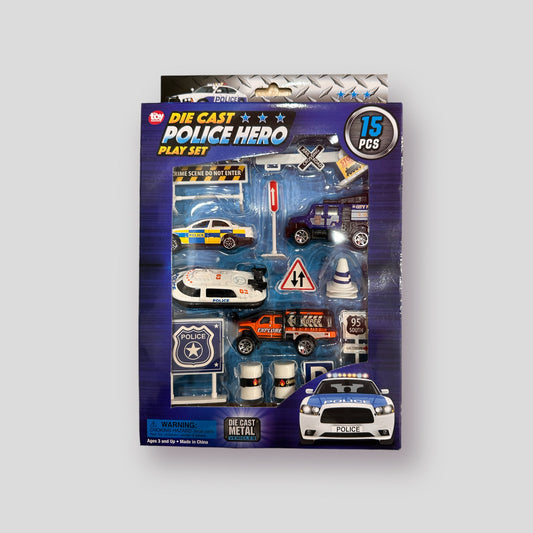 15 Pcs Police Hero Playset