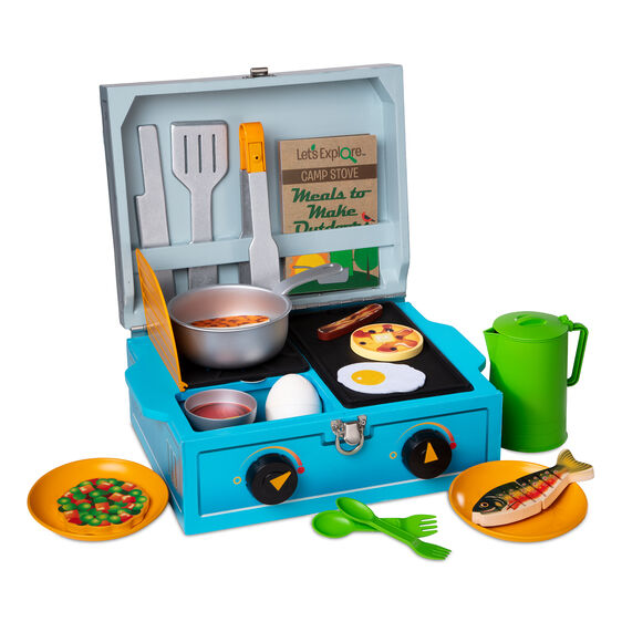 Let's Explore Wooden Camp Stove Play Set