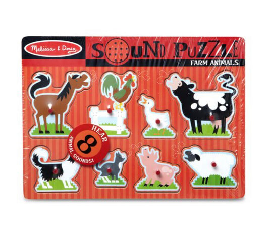 Farm Animals Sound Puzzle - 8 Pieces