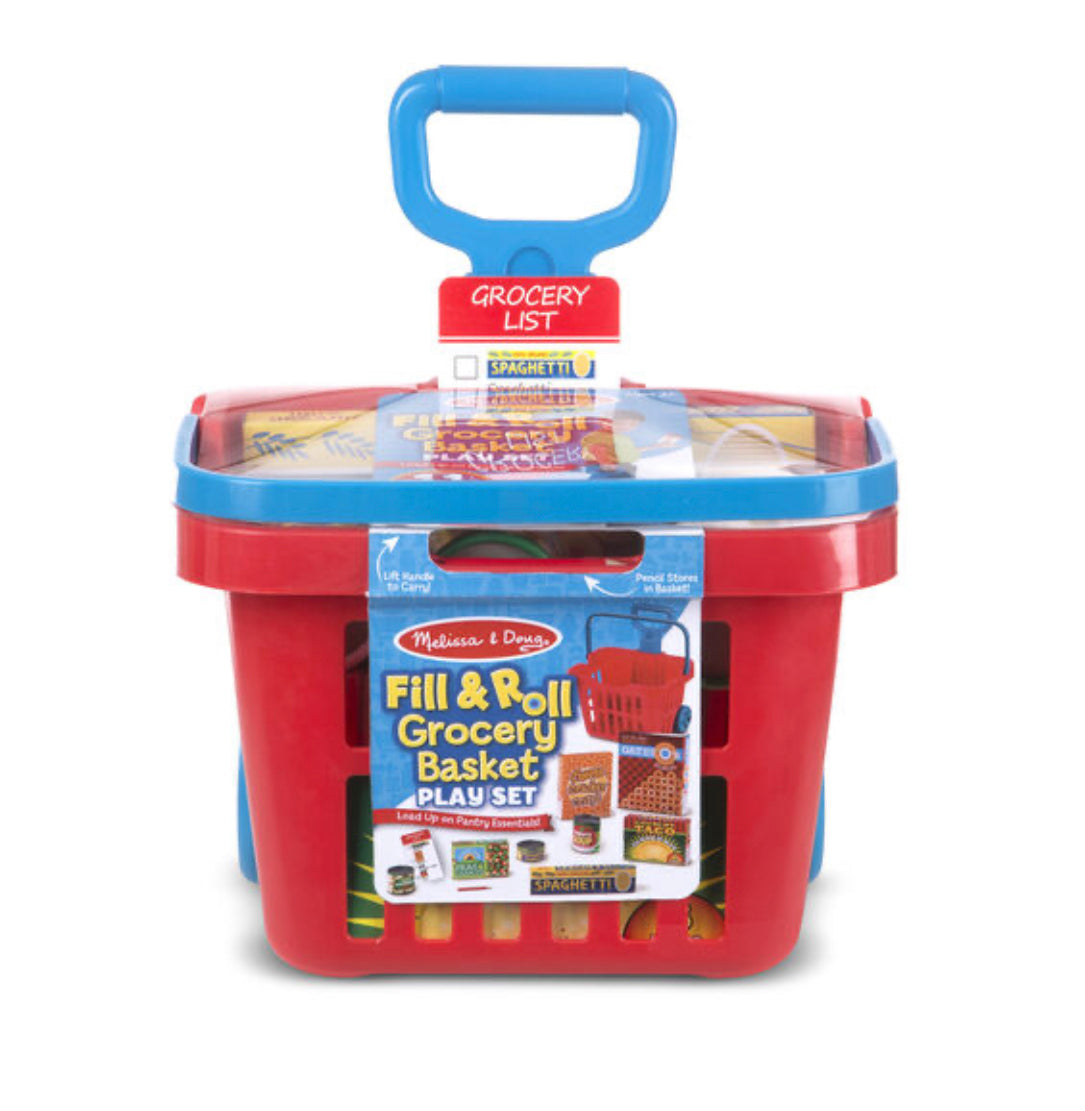 Fill & Roll Grocery Basket Play Set