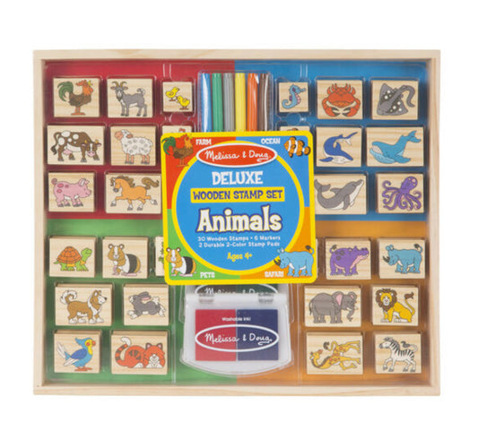 Deluxe Wooden Stamp Set - Animals