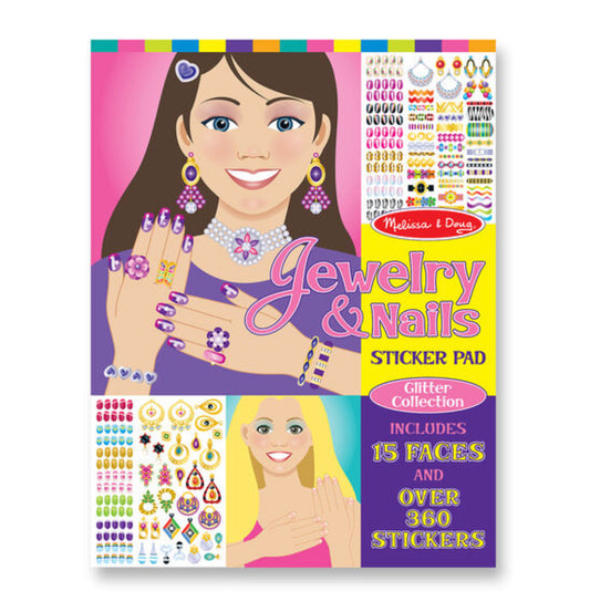 Jewelry & Nails Glitter Stickers Pad