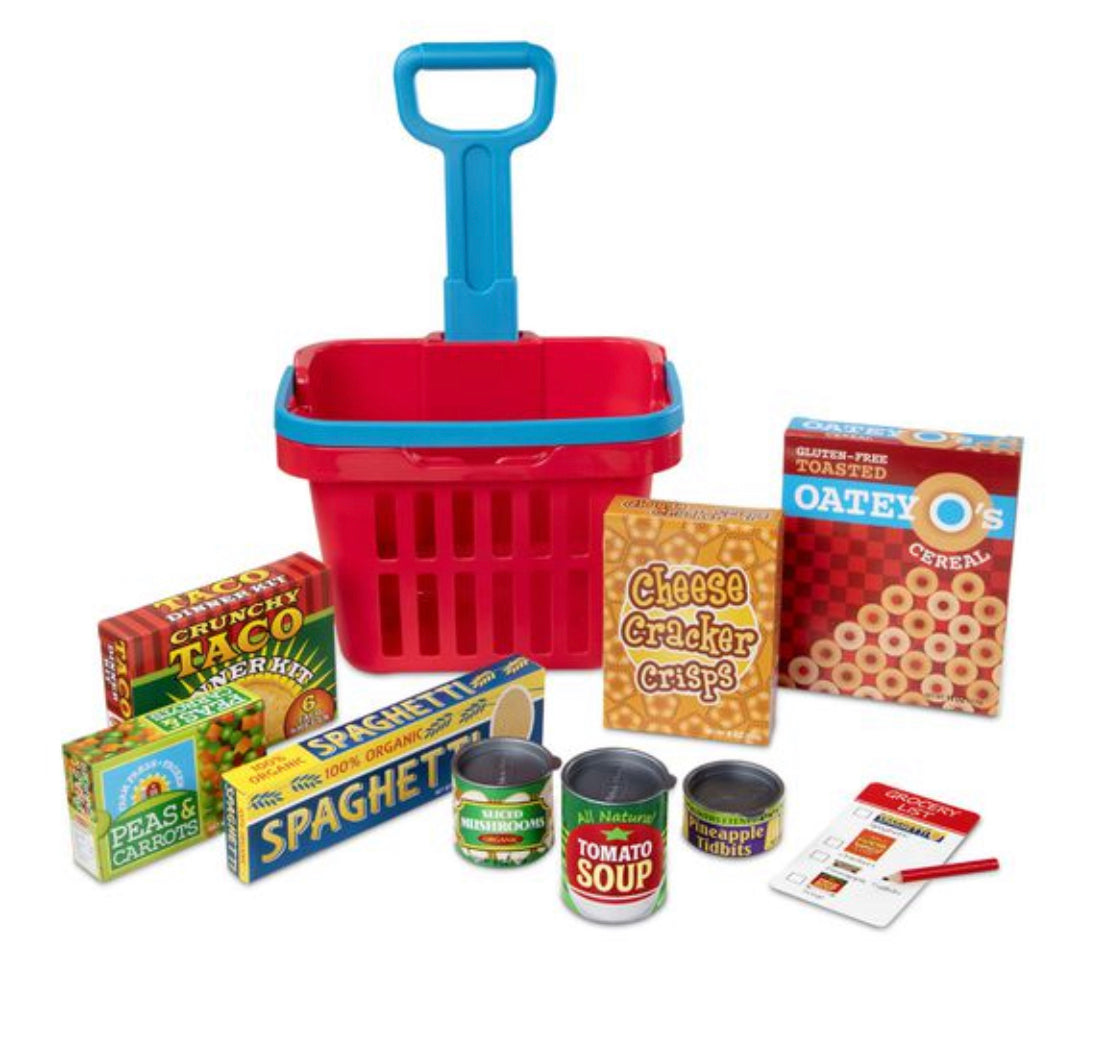 Fill & Roll Grocery Basket Play Set